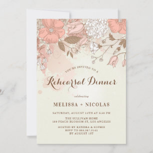 Invitación a la cena de vintage Spring Flowers