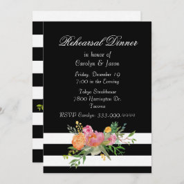 Invitación a la cena de Watercolor Peonies