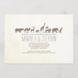 Invitación a la cena de Zoo Safari