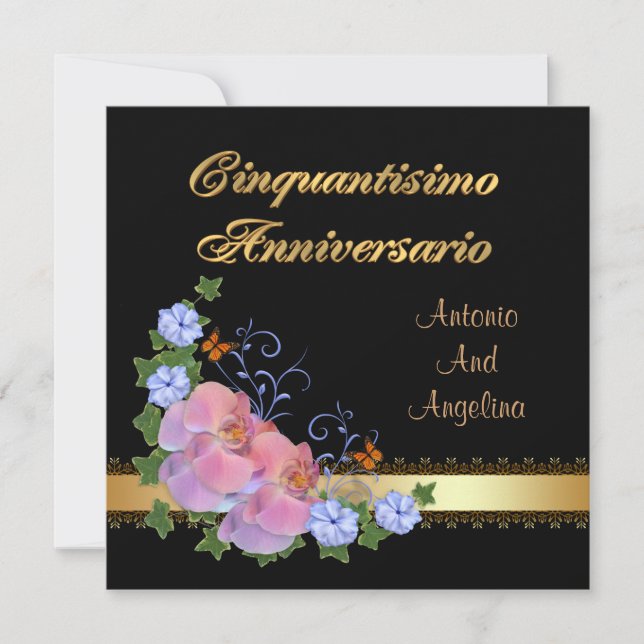 Invitación a la cena del 50 aniversario, italiano (Anverso)