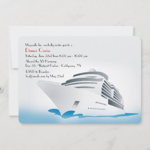 Invitación a la Cena del Crucero de un Barco de Cr