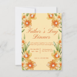 Invitación a la cena del Día del Padre ilustrativo