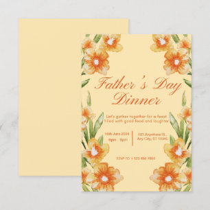 Invitación a la cena del Día del Padre ilustrativo
