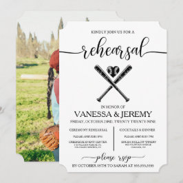 Invitación a la cena del ensayo de amor al béisbol