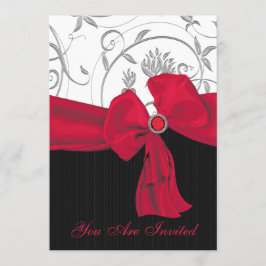 Invitación a la cena del ensayo de Boda Ruby Red B