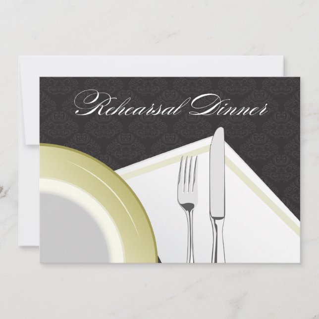 Invitación a la cena del ensayo de configuración ( (Anverso)