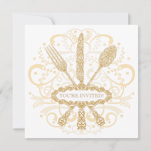 Invitación a la cena del ensayo de la alfombra de  (Anverso)