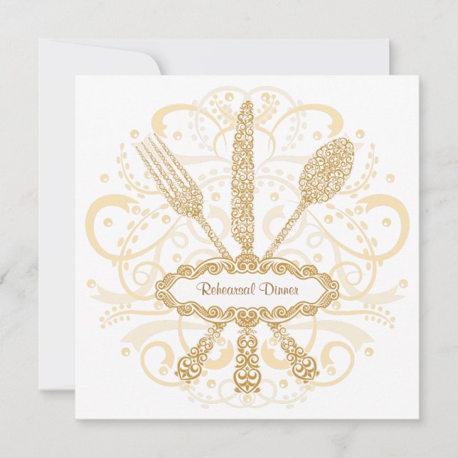 Invitación a la cena del ensayo de la alfombra de  (Anverso)