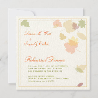 Invitación a la cena del ensayo de otoño - Salir