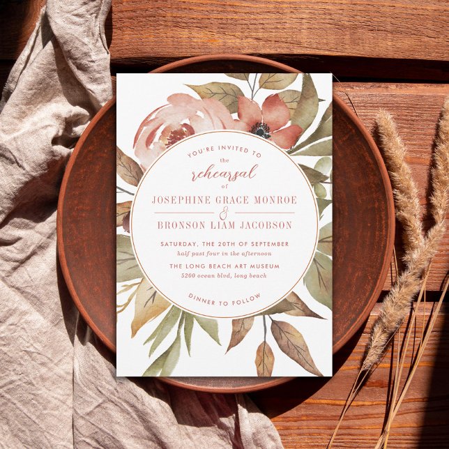 Invitación a la cena del ensayo de otoño verde Ros (Subido por el creador)