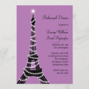 Invitación a la cena del ensayo de Paris Twinkles