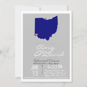 Invitación a la cena del ensayo del estado de Ohio