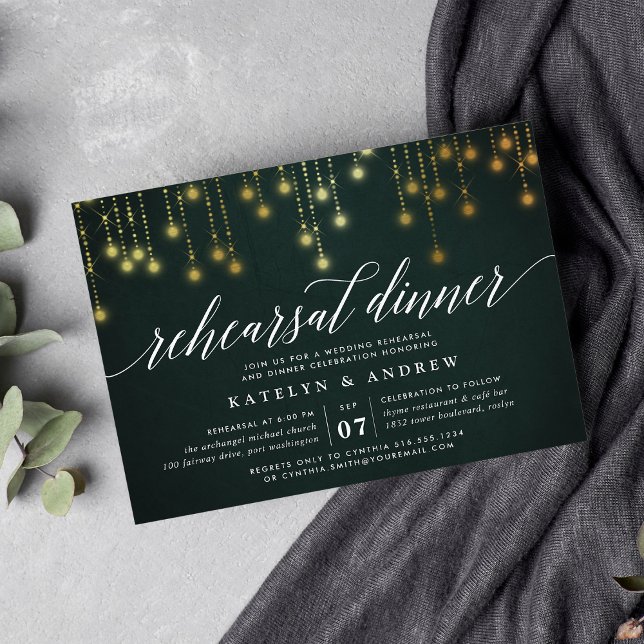 Invitación a la cena del ensayo Golden Garland (Subido por el creador)