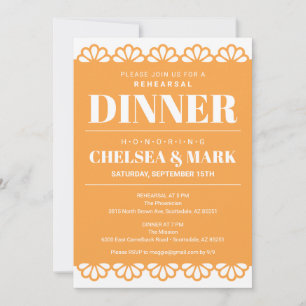 Invitación a la cena del ensayo Papel Picado