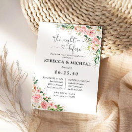 Invitación a la cena del ensayo Rubor Pink Rose Go