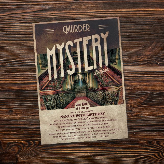 Invitación a la cena del misterio del asesinato (Subido por el creador)