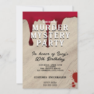 Invitación a la cena del misterio del asesinato: s