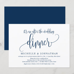 Invitación a la cena después de la boda para fuga