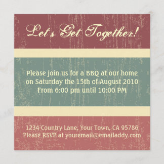 Invitación a la cena en barbacoa