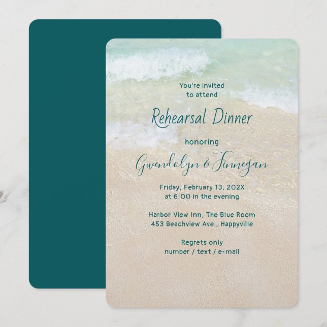 Invitación a la cena en el marco del ensayo de fon (Anverso / Reverso)
