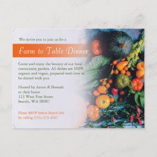 Invitación a la cena en el Vegan