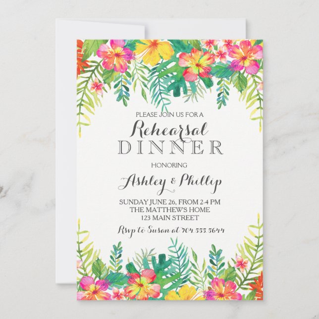Invitación a la cena en Hawaii (Anverso)