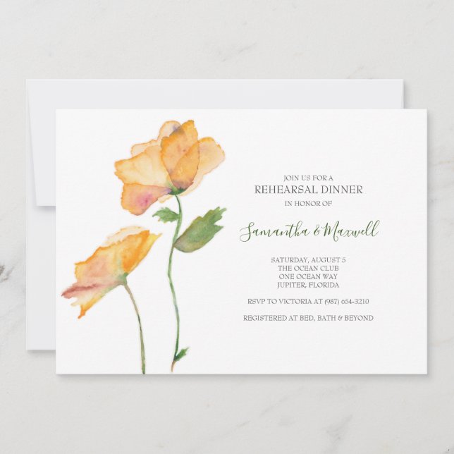 INVITACIÓN A LA CENA, Flores acuáticas (Anverso)