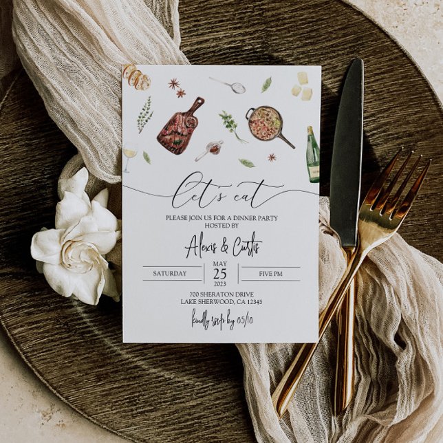 Invitación a la cena - Invitación moderna a la cen (Subido por el creador)
