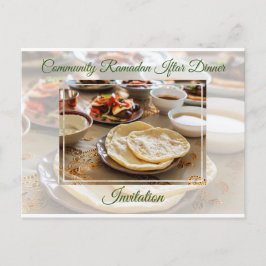Invitación a la cena islámica de Ramadán Iftar en 