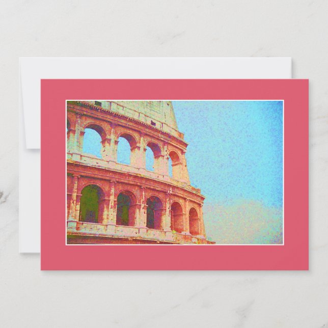 Invitación a la cena italiana - Coliseo Roma (Anverso)