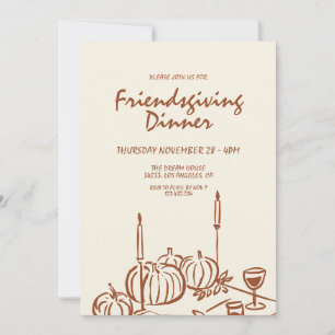 Invitación a la cena Minimalista moderna