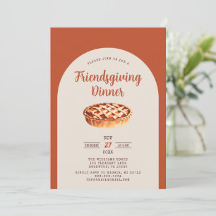 Invitación a la cena moderna y amistosa