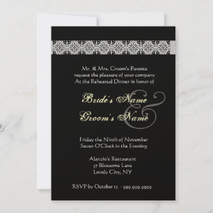 Invitación a la cena para el ensayo Rosa NARANJA y