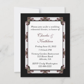 Invitación a la cena para ensayo Boda formal