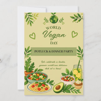 Invitación a la Cena Potluck del Día Mundial Vegan