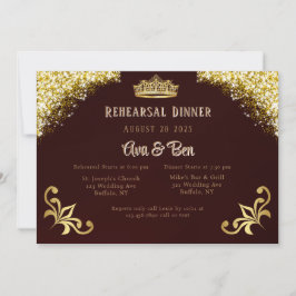 Invitación a la cena real de ensayo de oro de Borg