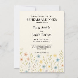 Invitación a la cena romántica de Boda de flores s