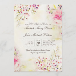 Invitación a la cena romántica de Boho floral