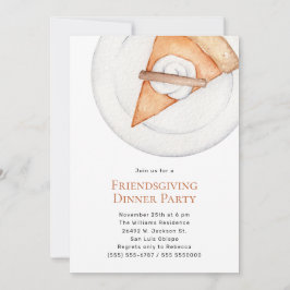 Invitación a la cena sencilla de calabaza de cemen