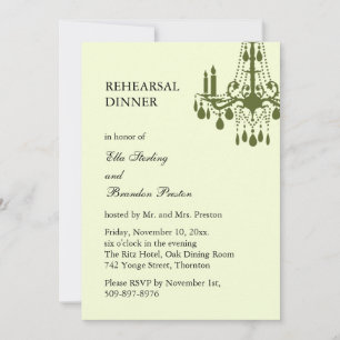 Invitación a la cena (verde) para el ensayo de sal