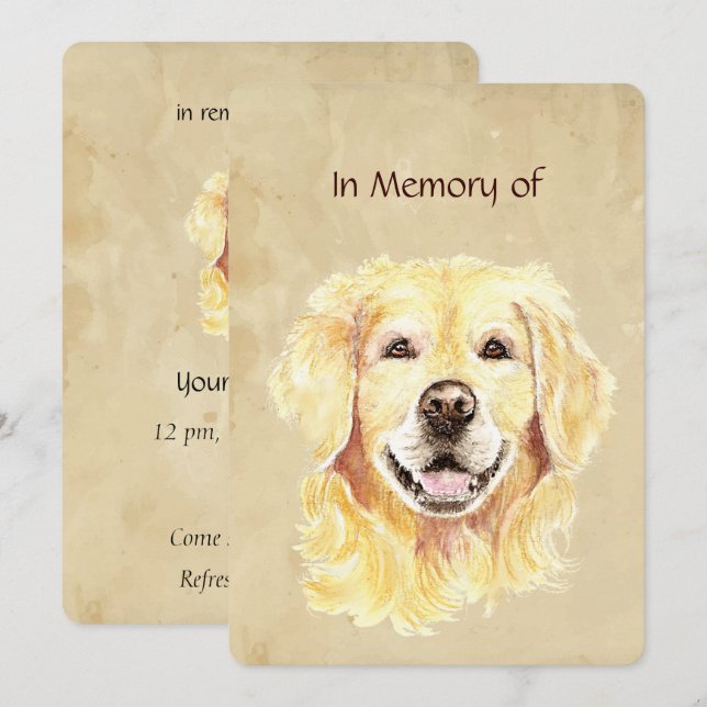 Invitación a la ceremonia conmemorativa del perro  (Anverso / Reverso)