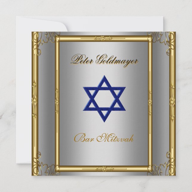 Invitación a la ceremonia de Bar Mitzvah (Reverso)