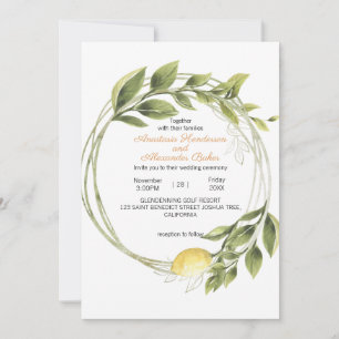 Invitación a la ceremonia de boda.