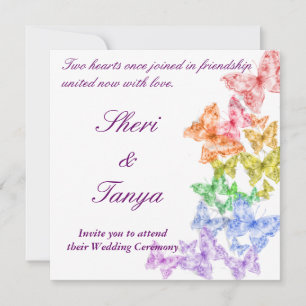 Invitación a la ceremonia de Boda de arcoiris de l