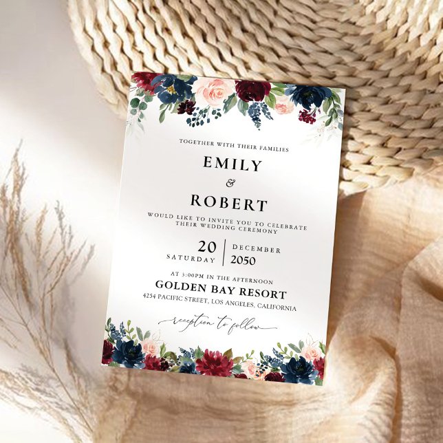 Invitación a la ceremonia de Boda de Borgoña y Mar (Subido por el creador)