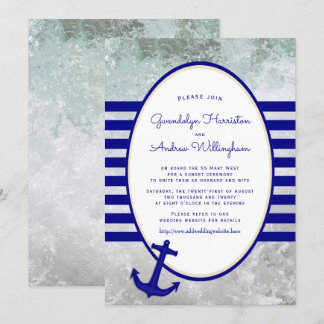 Invitación a la ceremonia de Boda de cruceros náut