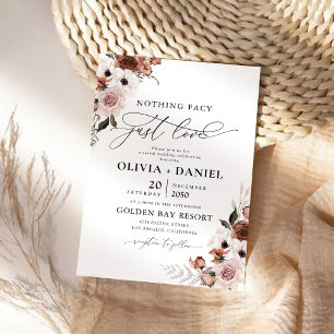 Invitación a la ceremonia de Boda de floral de sed