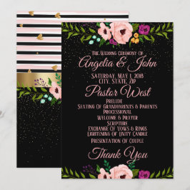 Invitación a la ceremonia de Boda de flores rustic