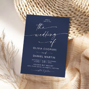 Invitación a la ceremonia de Boda minimalista