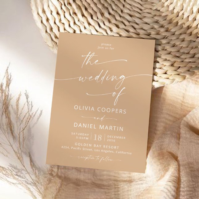 Invitación a la ceremonia de Boda minimalista (Subido por el creador)